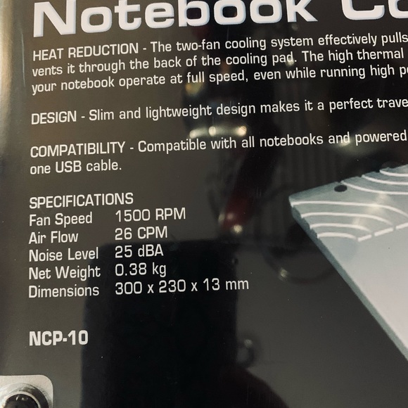 Notebook - Laptop cooling Pad - NEW in package - Picture 3 of 3